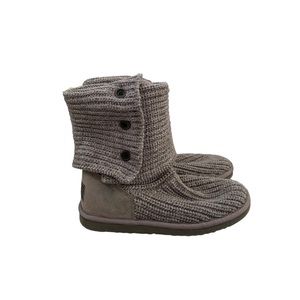 UGG Classic Cardy Grey Sweater Knit Boots